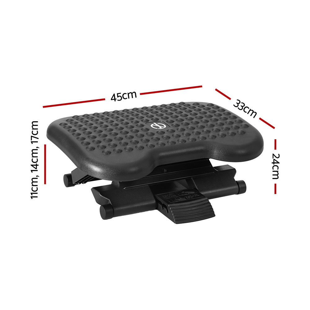 Artiss Office Footrest with Massage - Black