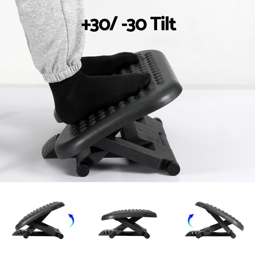 Artiss Office Footrest with Massage - Black