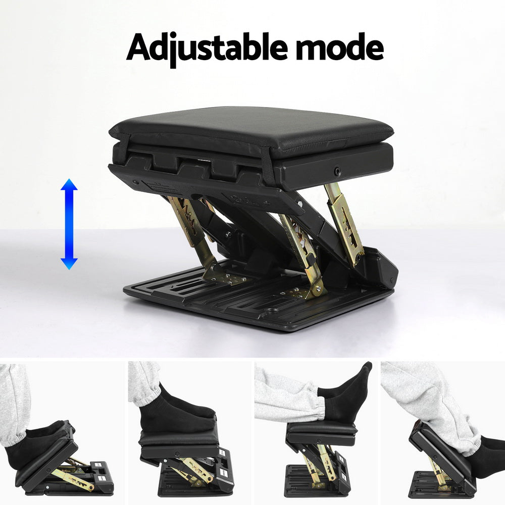 Artiss Under Desk Footrest Stool - Black