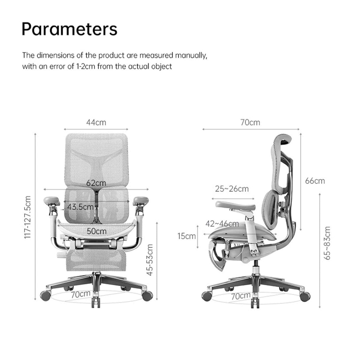 SIHOO Doro S300 Ergonomic Office Chair with Footrest – Black