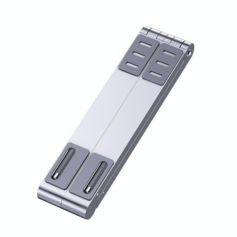 Foldable Metal Laptop Cooling & Ergonomic Stand – Gray