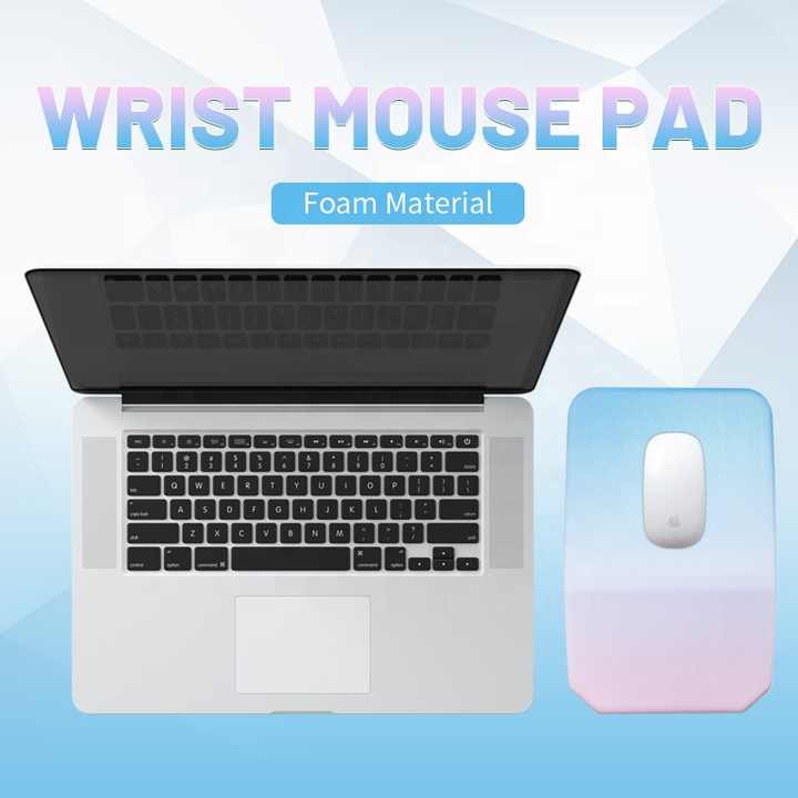 Gradual Green Ergonomic PU Mouse Pad with Wrist Support